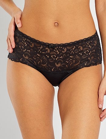 Vrouwelijke kanten maxi slip 'Coeur Croisé' 'Playtex'