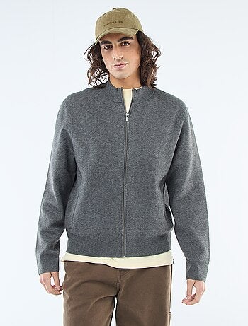 Warm, gewatteerd vest met opstaande kraag en rits