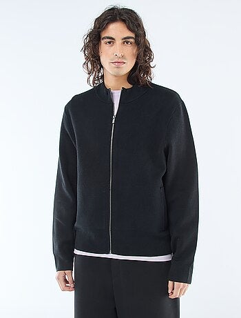 Warm, gewatteerd vest met opstaande kraag en rits