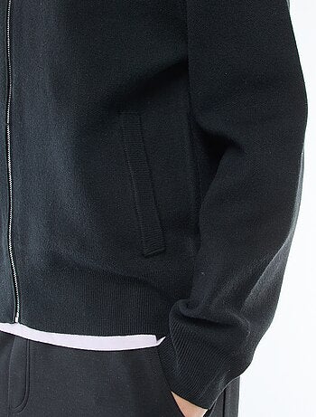 Warm, gewatteerd vest met opstaande kraag en rits