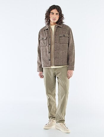 Warm, gewatteerd vest met opstaande kraag en rits