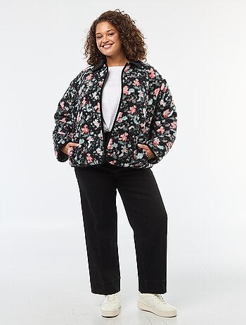 Warm, omkeerbaar workwear-jasje met drukknoopsluiting