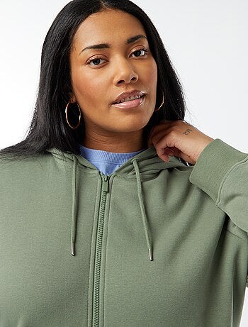 Warme hoodie van joggingstof