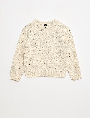 Warme, effen trui met ronde hals