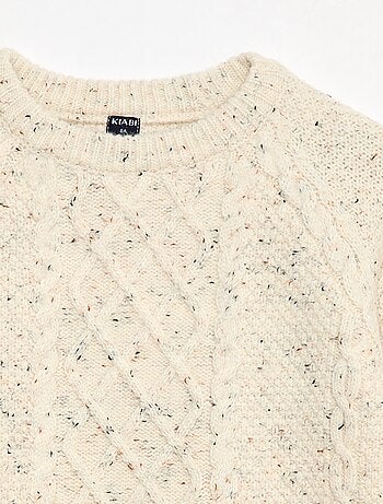 Warme, effen trui met ronde hals