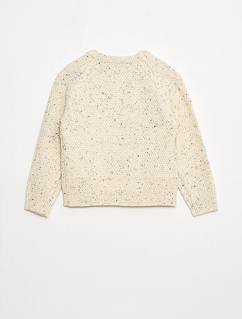 Warme, effen trui met ronde hals