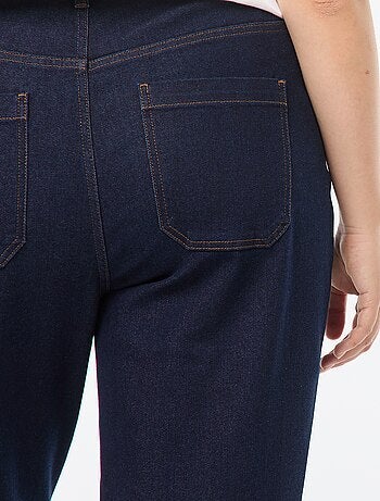 Wide leg broek van raw denim