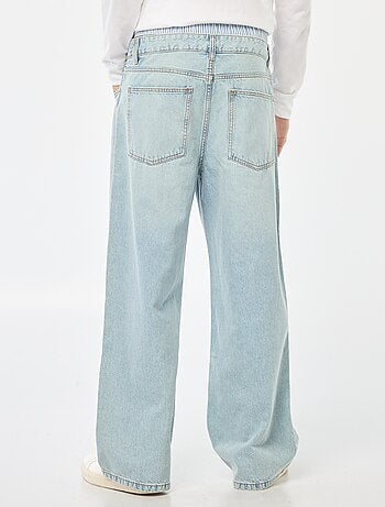 Wijde baggy-jeans met in de tailleband gestikte boxershort-boord