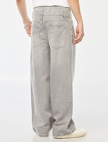 Wijde baggy-jeans met in de tailleband gestikte boxershort-boord