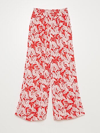 Wijde broek met motiefje