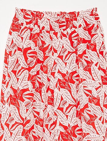 Wijde broek met motiefje