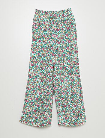 Wijde broek met motiefje