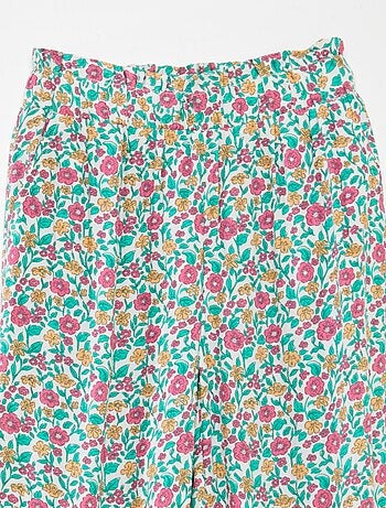Wijde broek met motiefje