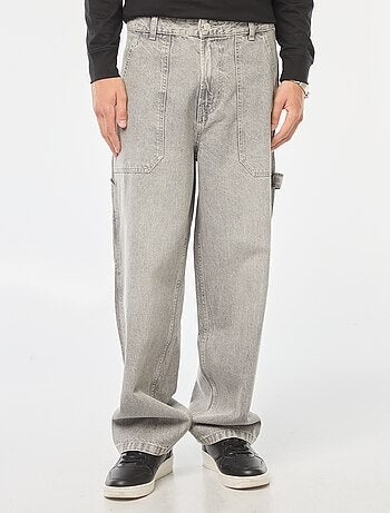 Wijde jeans met 5 zakken | cargomodel