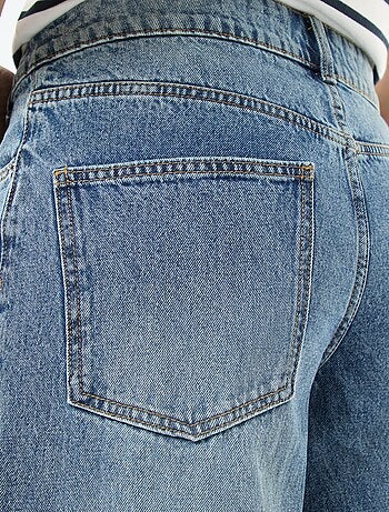 Wijde jeans met dubbele knoopsluiting