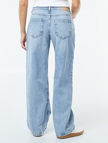 Wijde jeans met hoge taille en 5 zakken