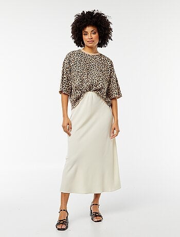 Wijde sweater met korte mouwen