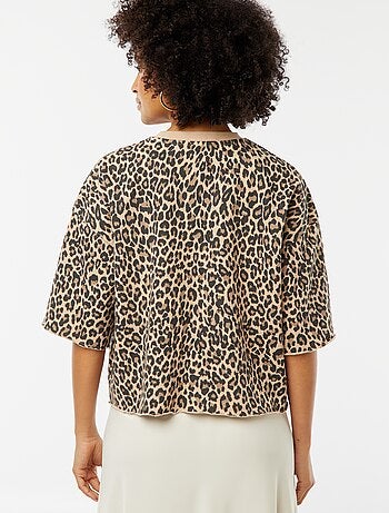 Wijde sweater met korte mouwen