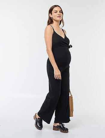 Zwangerschapsjumpsuit van ribtricot