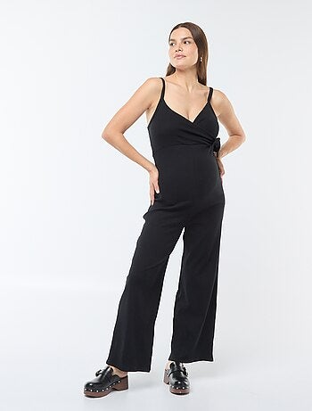 Zwangerschapsjumpsuit van ribtricot