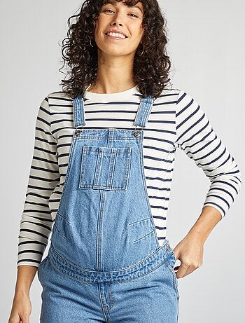 Zwangerschapssalopette van stretchdenim